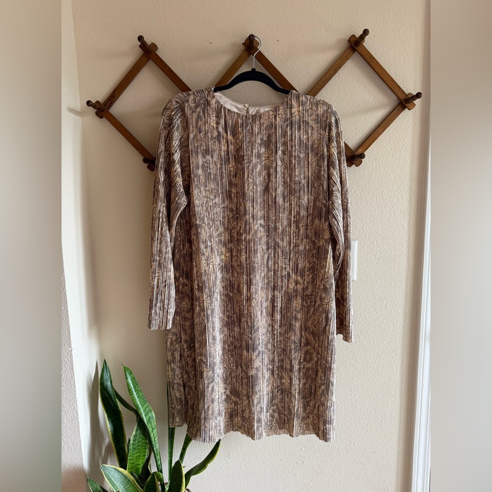 floral metallic shift dress | h&m